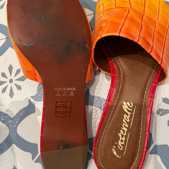 L’intervalle sunset yellow orange leather sandals - Picture 3 of 6